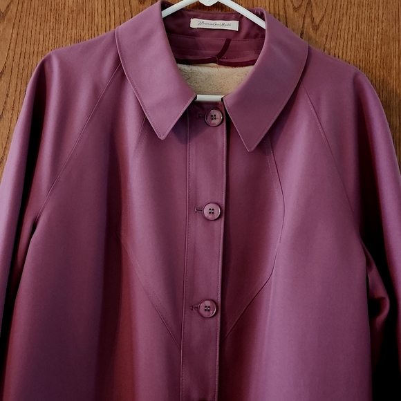 Vintage Misses Size 16R Misty Harbor ILGWU removable lining  Dark Rose Coat - Picture 4 of 15